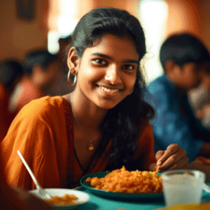 Girls studying together